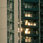 Modern High-Rise Apartments at Sunset in Zhuhai